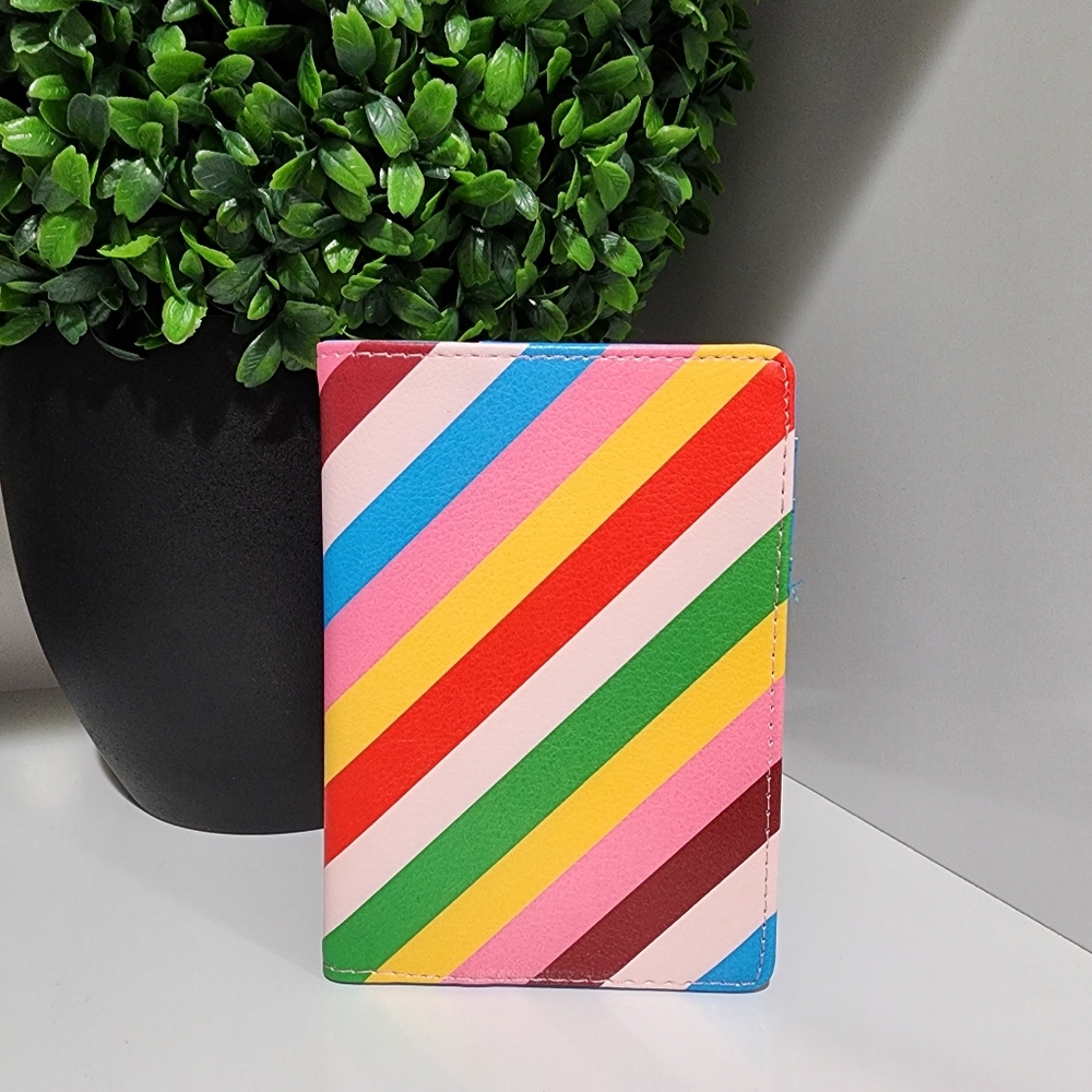 NWT ban.dō Rainbow Stripe Passport Holder